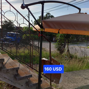 La Habana. 53584876 o 63686960 *Sombrilla Grande de 3 metros de diámetro por 2 metro y medio de alto para su Terraza, P - Img 122056389