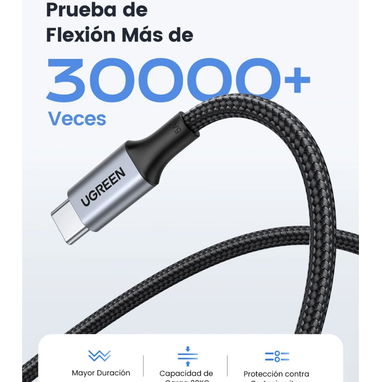 CABLE 100W UGREEN ORIGINAL | NUEVO | 0.5M / 1M | Centro Habana 9 11 13 - 6/8