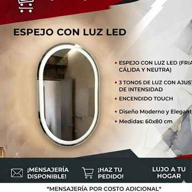 ESPEJOS CON LUZ LED Y ESPEJOS DECORATIVOS - 3/7