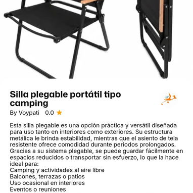 SILLA PLEGABLE/ SILLA DE OFICINA - Img 124738609