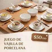 Ĥ) JUEGO DE VAJILLA DE PORCELANA - Img 57461419