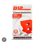 Vitamina B12 30 pastillas masticables - Img 57150944