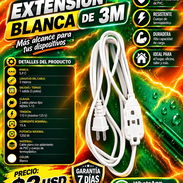 EXTENSIÓN BLANCA DE 3M, NUEVA EN SU EMPAQUE, ENTREGA DE FACTURA Y GARANTÍA. VARIEDAD DE EXTENSIONES Y REGLETAS - Img 57392254