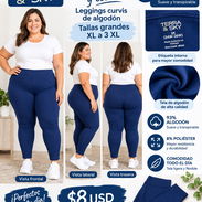 Licras grandes tallas curvis hasta la 4XL, con 93 % de algodón en su composición, traídas de USA, buena calidad - Img 58200599