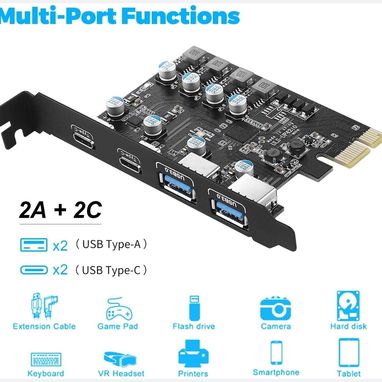 🔌 Tarjeta de Expansión USB PCI-E UP4210 🌐 - Img 126074298