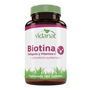 Biotina, Colágeno y Vitamina C 180 tabletas Vidanat - Img 45603728