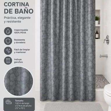 Cortinas de baño con sus ganchos. Splash Collection - 4/4