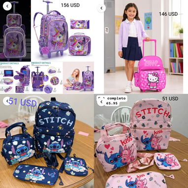 🎒 📚MOCHILAS Y SET DE MOCHILAS PARA NIÑAS🇺🇲ALTA GAMA COMPRADO EN USA - 6/6