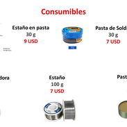 H103 Vendo estaño, flux, estaño en pasta y pasta de soldar, malla desordadora - Img 56658492