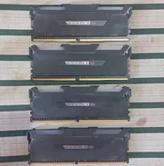 Kit de 4 ram Corsair Vengeance Rgb 4x8gb ddr4 32gb total 2666mhz-90usd - Img main-image-50269176
