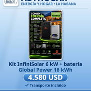 🔋 Respaldo eléctrico listo para cuando se vaya la luz *Kit InfiniSolar 6 kW + batería Global Power 16 kWh — 4.580 USD* - Img 58172600