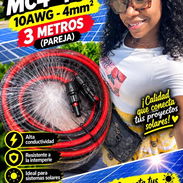 ⚡☀️ ¡CONECTA TU ENERGÍA SOLAR CON CALIDAD Y SEGURIDAD! ☀️⚡ 🔌 CABLE MC4 - MC4 ⚡ 10AWG - 4mm² 📏 3 METROS (PAREJA) ✅ Alta - Img 57269386