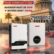 Combo de energía solar con inversor Hibrido Must de 6kw y batería de 10 kwh en 2900 usd con garantía y mensajería gratis - Img 58193226