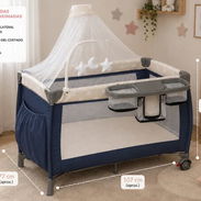 Corral Cuna para Bebé Multifuncional | Largo: 107cm • Ancho: 77cm • Alto: 76cm | 170 USD - Img 56858077