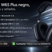 Audífonos over-ear inalámbricos con Bluetooth 5.4 y ANC (cancelación activa de ruido) - Img 57493788