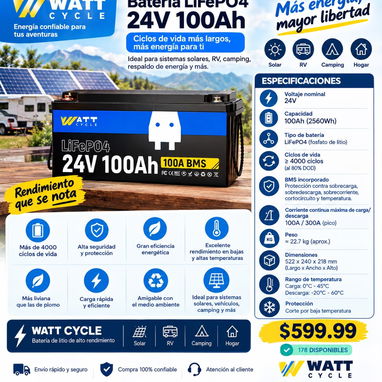 Baterías 12.8V 100Ah y 24V 100Ah - 3/3