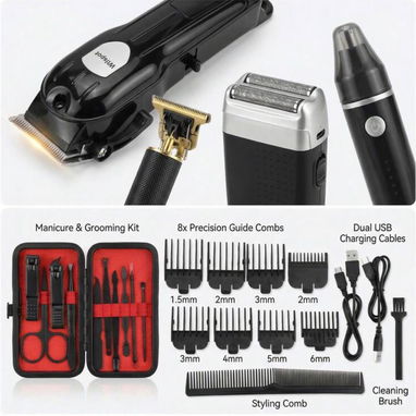 Se vende MAQUINA DE AFEITAR (SET COMPLETO DE CORTADORA DE CABELLO Y BARBA)  ¡Todo lo que necesitas para mantener tu cabe - 2/4