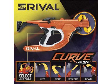 ⭐️JUGUETE Lanza Dardos⭐ Nerf Rival Curve Pistola, Curva 360, 27m, 12x Balas, Niño. SELLADO!☎️53356088 - Img 65475937
