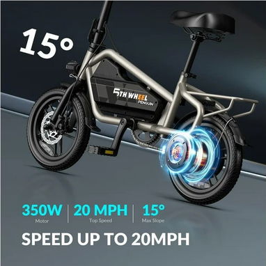 🍀Bicicleta Eléctrica 5TH WHEEL 14" para Adultos – Motor 650W Pico🍀 - Img 123330517