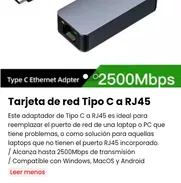 Tarjeta de red Tipo C a RJ45. Nueva - Img 49270641