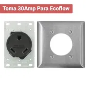 Toma Eléctrica Leviton 30 Amp De Montaje Empotrado Poco Profundo 7313-S00 Negro - Img 55854568