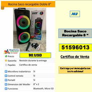 MV-622-Bocina Saco Recargable 8 pulgadas.....90 USD...51596013...transporte costo adicional - Img 55778310