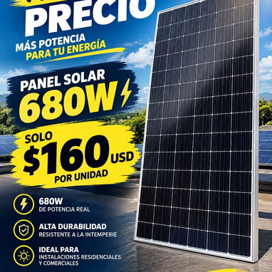 Paneles solares por unidad  y cantidad - 9/10