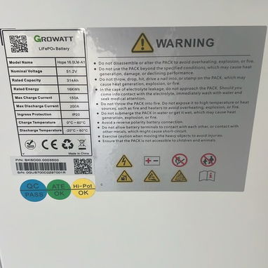 🥵bateria growatt de 16kw detalles de la batería en la foto 👆🏾en la chapilla - 2/2