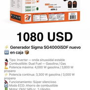 Generador Sigma SG4000iSDF DualFuel Inverter 4000W Nuevo en caja - Img 57102906