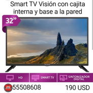 Smart TV Visión con cajita interna y base a la pared - Img 58051609