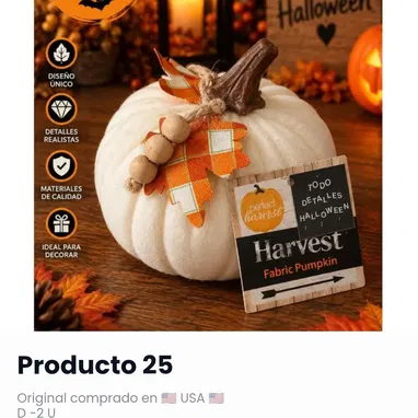 🎃Adornos con diseños de calabazas para decoración de Haloween 🎃 Elegantes y exclusivas piezas 🇺🇲 ORIGINAL - 6/10