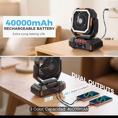 Ventilador recargable F22 de 40000mah - Img 125736677