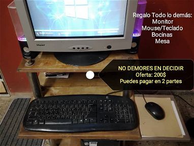 ⭕VENDO (PC) Torre de 4ta i5 + 8gb + ssd  ⭕ REGALO: Mouse, Teclado, bocinas, Monitor cabezón.. // Whatsapp 53881002⭕ - Img main-image-44826476