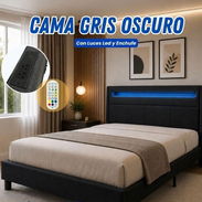 Camas importados con luz Led y tomacorriente - Img 58325052