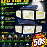 🌞 Lámpara Solar LED de 3 Paneles con Sensor de Movimiento 🌞 - Img 56050453