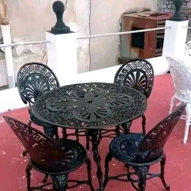 MESAS DE ALUMINIO DE 4 SILLAS PARA PATIOS Y TERRAZAS - Img 121857536