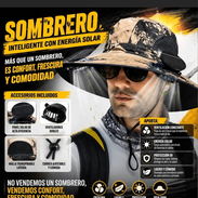 Sombrero con ventilador y panel solar - Img 58198686