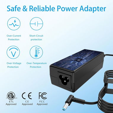 Cargador de 45 W compatible con cargador de portátil HP Punta azul 4.5 3.0 mm 53274327 - 5/7