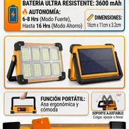 Lámpara recargable de 60W con carga solar - Img 54608152