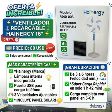 Venta de ventiladores recargables - Img 126380178