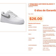 Nike Air Force Blanco/Plateado con Ajuste de Cordones de Calidad $26 VPT#-0318 - Img 55667277