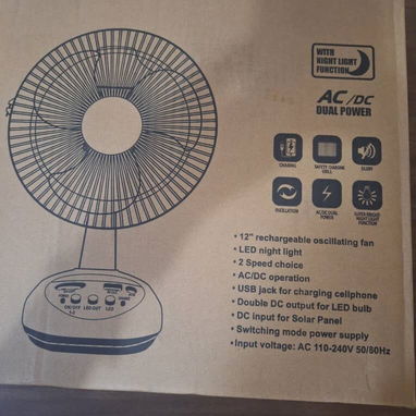 Ventilador recargable de mesa - Img 122341258