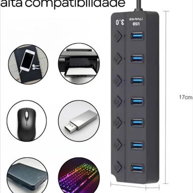 {7 puertos USB en una sola Regla} - Img 122610799