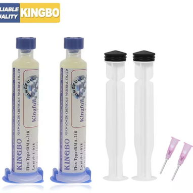 Jeringas de flux profesional de 10 cc KINGBO RMA-218 y AMTECH NC-559-ASM      El flux puede - 3/3