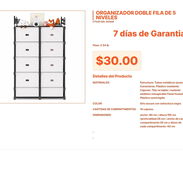 Torre de Almacenamiento 10 Niveles Gris: Doble Fila para Hogar y Oficina VPT#-0413 - Img 55667979