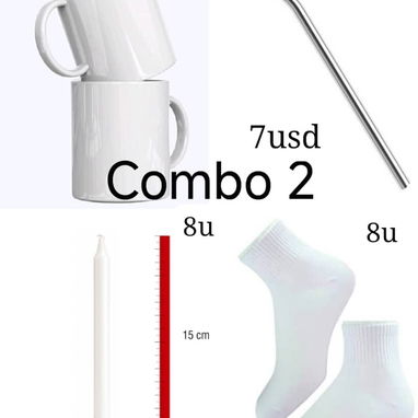 combos blancos para iyawos con jarras térmicas, medias, abanicos, y velas - 6/6