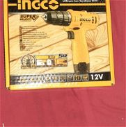 Se vende taladro atornilladora marca INGCO nuevo de paquete, 12 V, con su cargador y batería. - Img 45692368