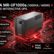 Backup masriva 1000va/600w 1 bateria 12v 9ah 4 tomas de respaldo 140 usd - Img 56763763