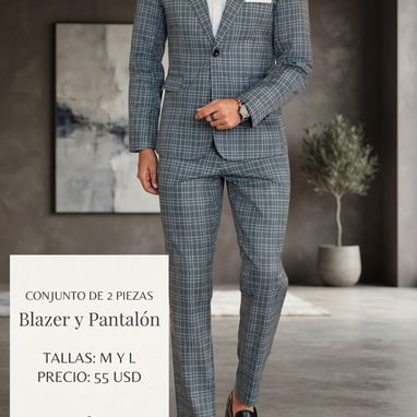 Trajes y blazer para hombres, detalles en las fotos,tenemos camisas,botas y zapatos 👞 de vestir para hombres ✨️ - 5/10