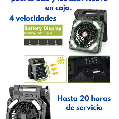 Ventilador recargable de 4000 mAh nuevo - 2/2